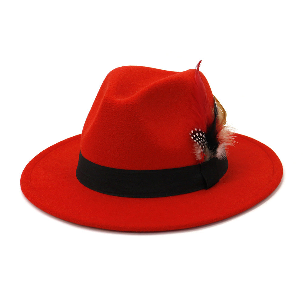 Stay Stylish and Warm: Autumn and Winter New Black Woolen Top Hat"
