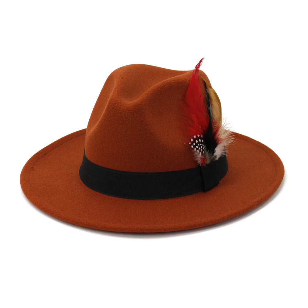 Stay Stylish and Warm: Autumn and Winter New Black Woolen Top Hat"