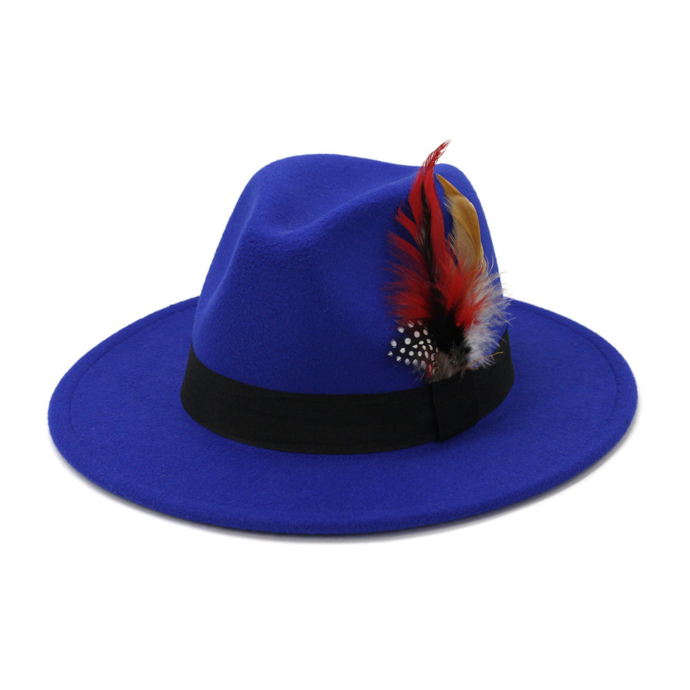 Stay Stylish and Warm: Autumn and Winter New Black Woolen Top Hat"