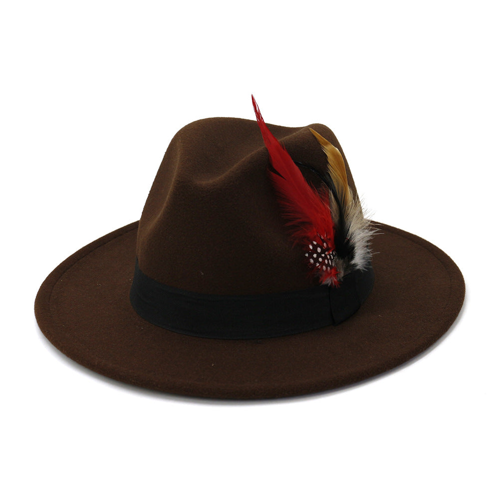 Stay Stylish and Warm: Autumn and Winter New Black Woolen Top Hat"