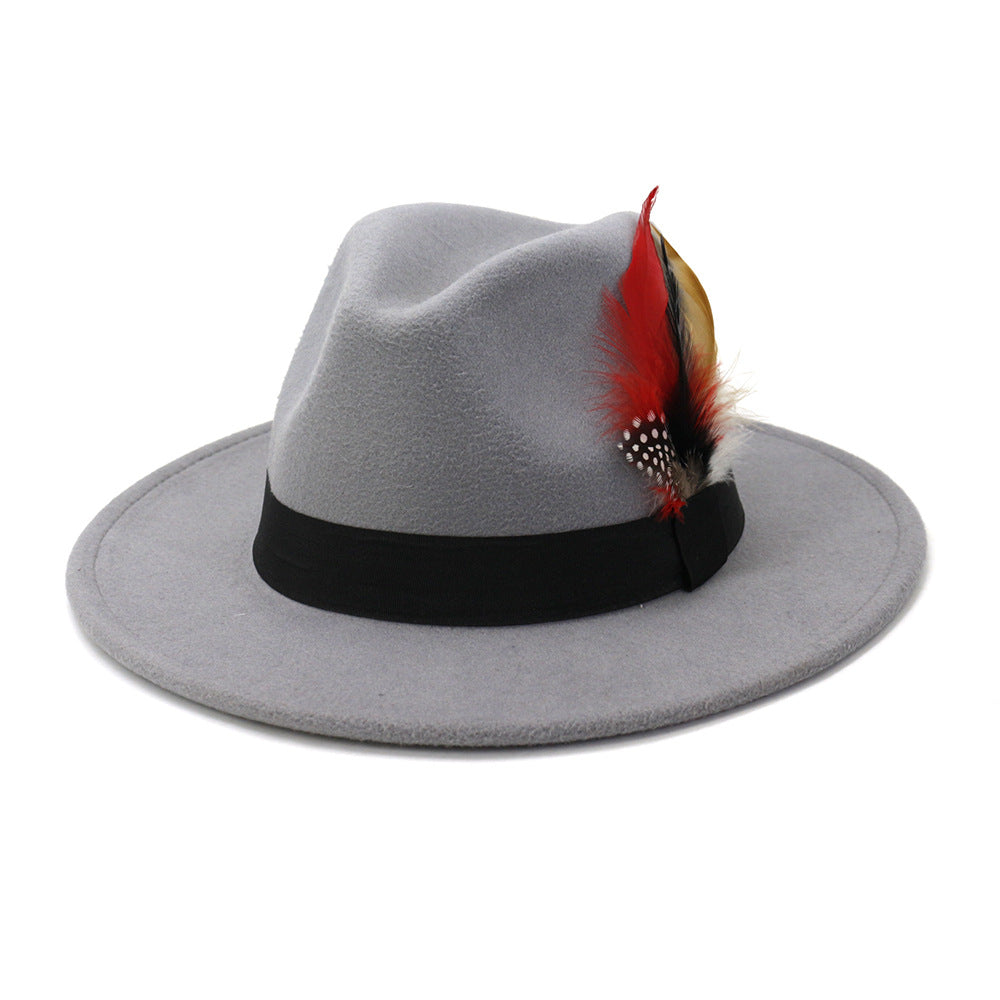 Stay Stylish and Warm: Autumn and Winter New Black Woolen Top Hat"
