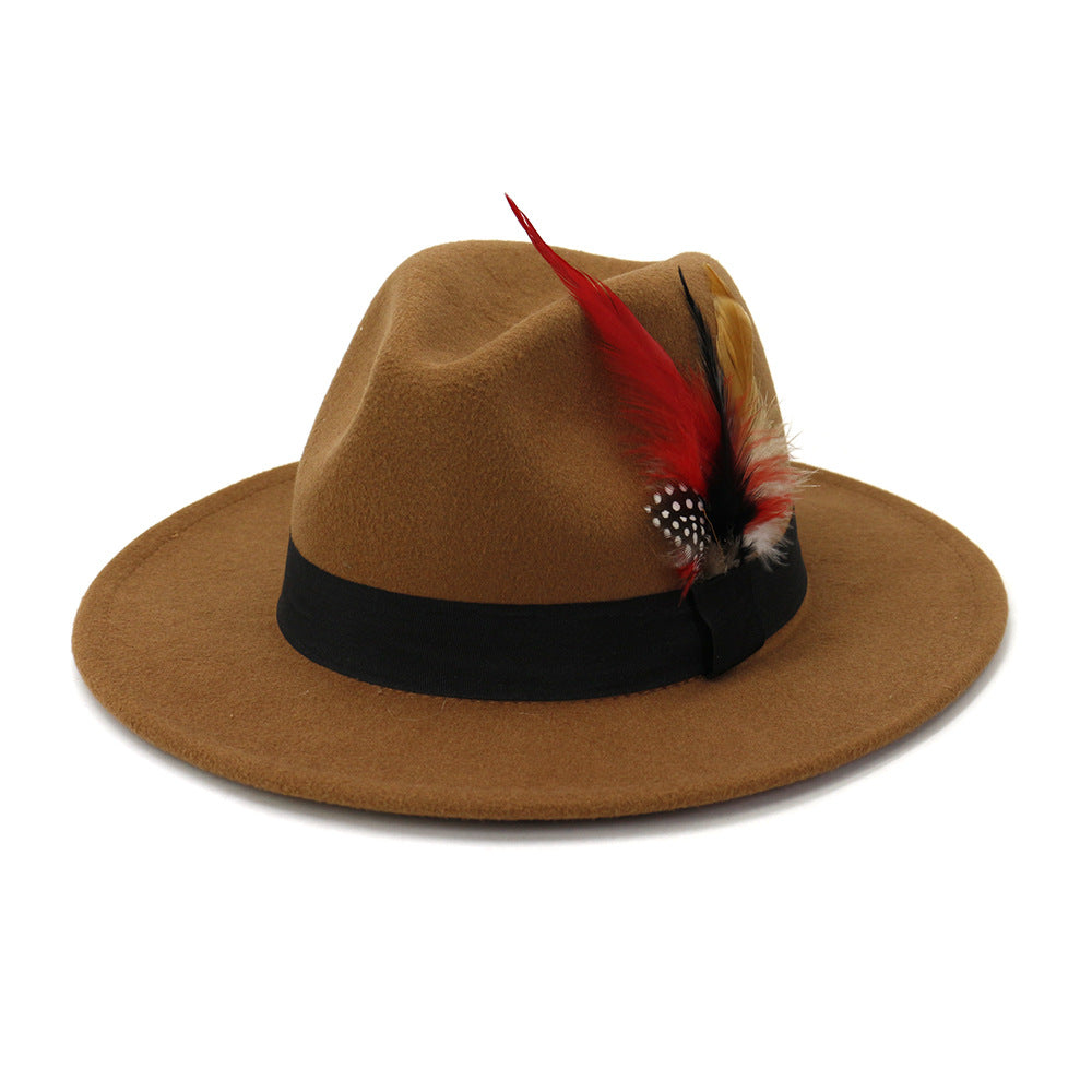 Stay Stylish and Warm: Autumn and Winter New Black Woolen Top Hat"
