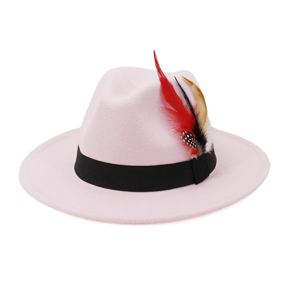 Stay Stylish and Warm: Autumn and Winter New Black Woolen Top Hat"