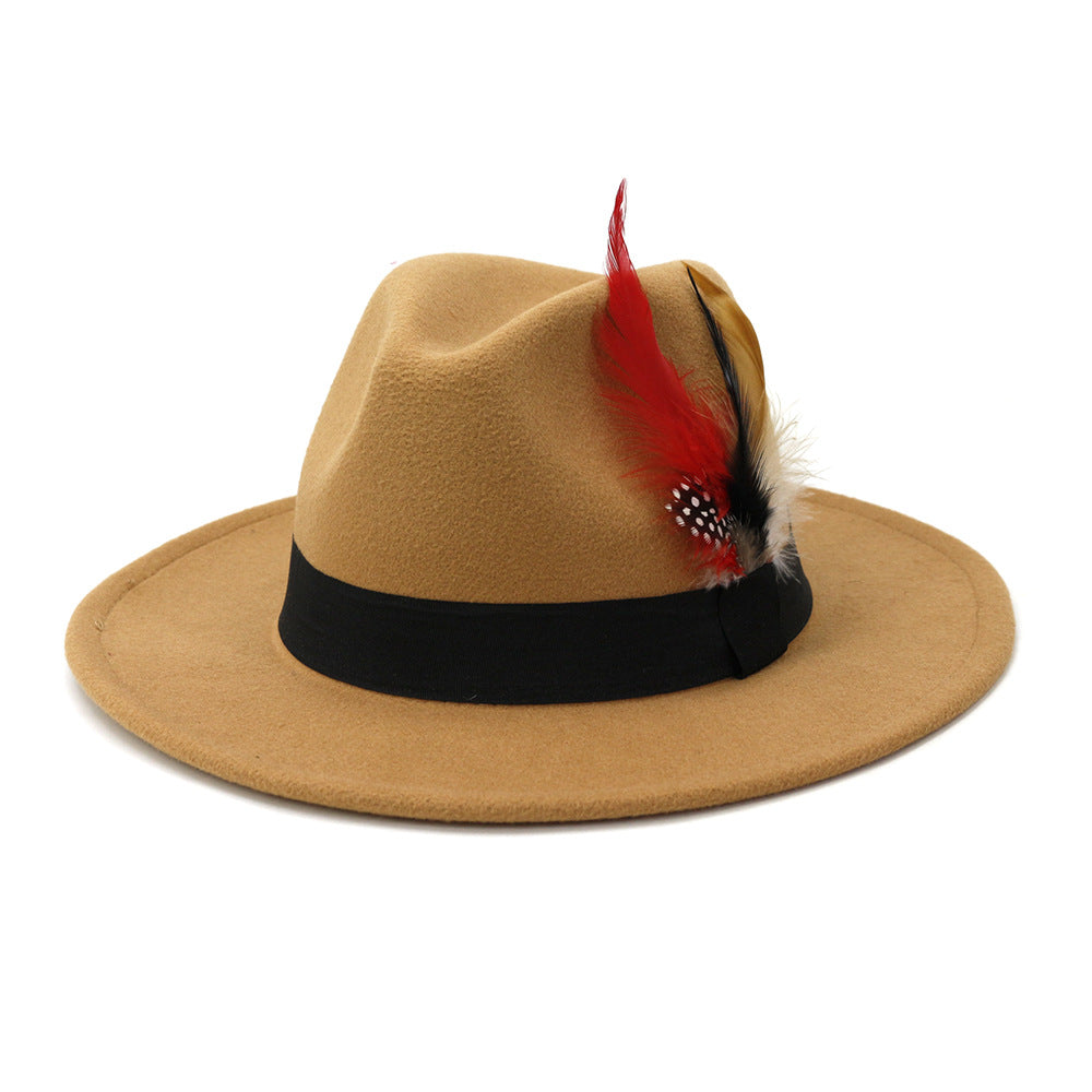 Stay Stylish and Warm: Autumn and Winter New Black Woolen Top Hat"