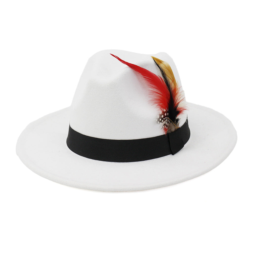 Stay Stylish and Warm: Autumn and Winter New Black Woolen Top Hat"