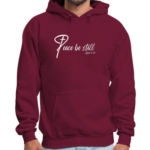 Peace Be Still Mark 4:39 Inspirational Art Illustration Graphic Hoodie