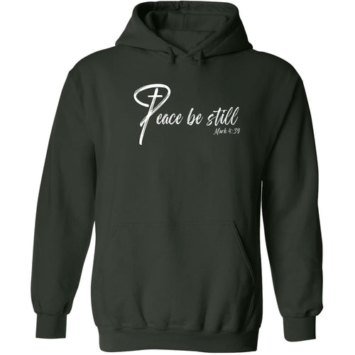 Peace Be Still Mark 4:39 Inspirational Art Illustration Graphic Hoodie