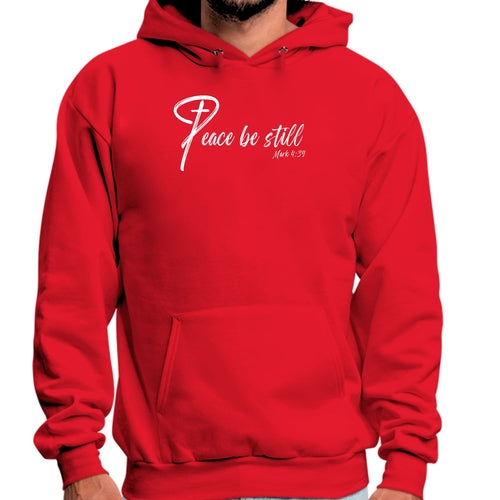 Peace Be Still Mark 4:39 Inspirational Art Illustration Graphic Hoodie